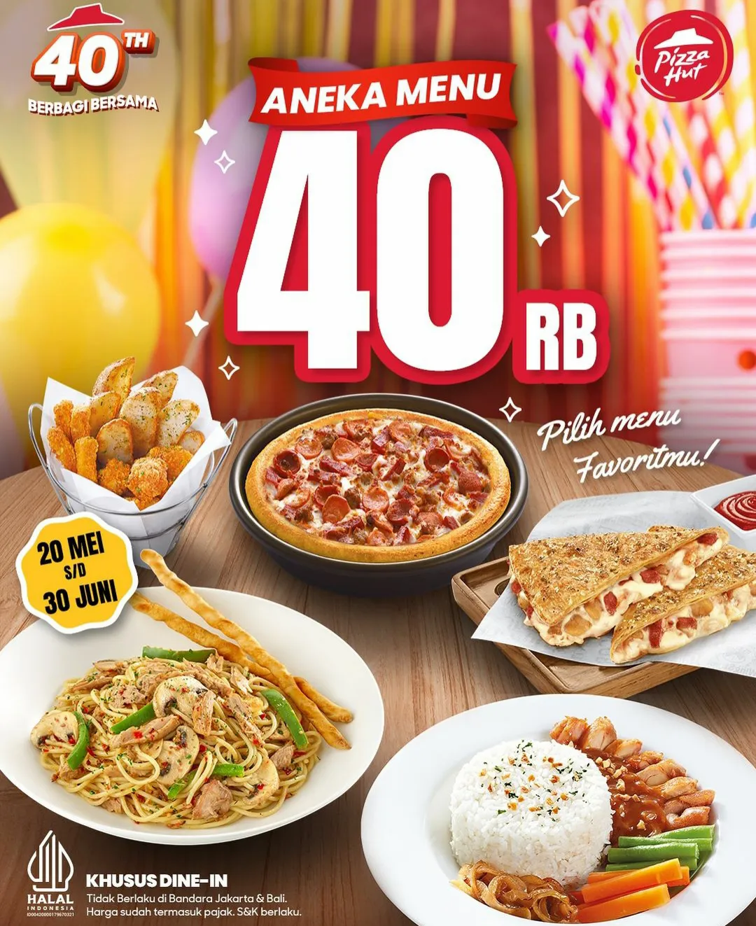 Promo Pizza Hut Serba 40 ribu