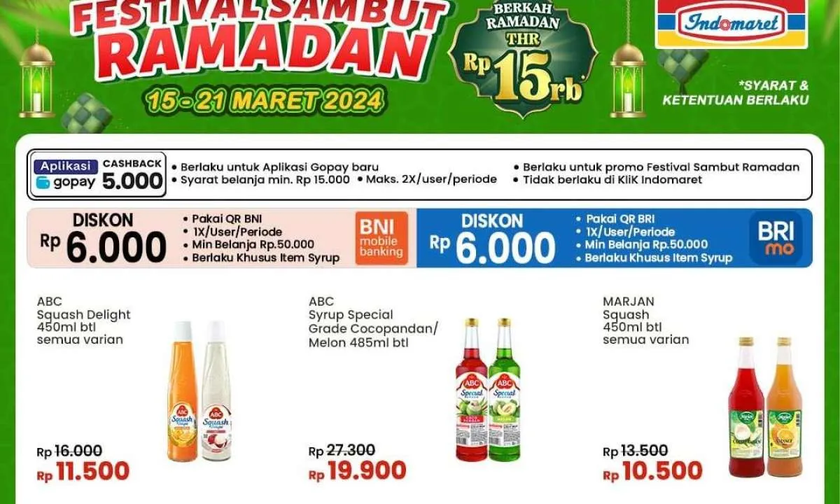Potongan Harga Promo Indomaret Festival Ramadan Berakhir Hari Ini, Produk Lebih Hemat