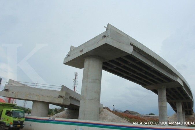 Tol Jakarta-Merak sedikit terganggu, ada pemasangan steel box girder tol kunciran