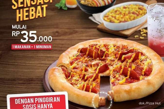 Promo Pizza Hut Terbaru 2023, Paket Sensasi Hebat Tambah Pinggiran Sosis Rp 5.000