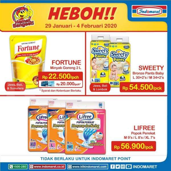 Indomaret Promo Harga Heboh Paling Gres 29 Jan 4 Feb 2020