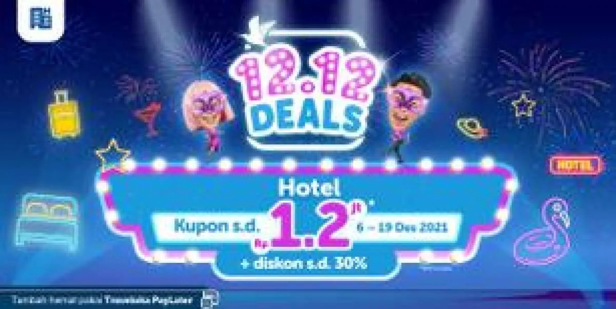 Promo Traveloka 12.12 Deals, Kupon Hotel Rp 1,2 Juta dan Tambahan Diskon hingga 30% 