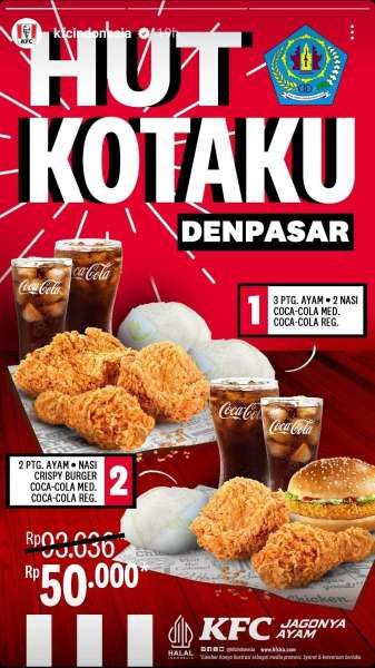 Promo KFC HUT Kota Denpasar 27 Februari 2024