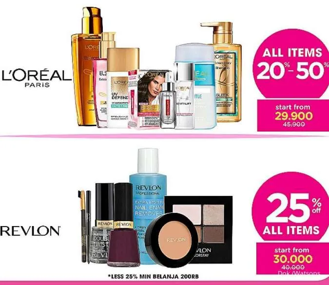 Promo Watsons Sale Beauty Deals Diskon s/d 70% Periode 24-27 Maret 2022