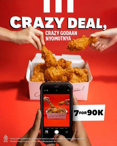 Promo KFC Hari Ini 26 Januari 2023, Crazy Deal Spesial Setiap Kamis