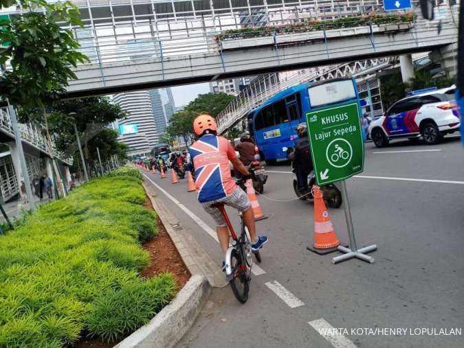Pemprov DKI bakal permanenkan jalur sepeda di Jalan Sudirman hingga Bundaran HI