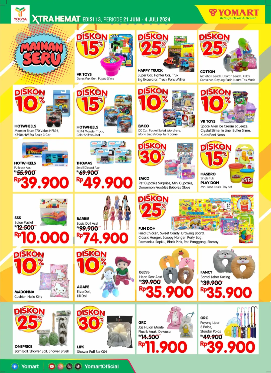 Promo Yomart Xtra Hemat edisi 13 yang berlangsung di tanggal 21 Juni – 4 Juli 2024
