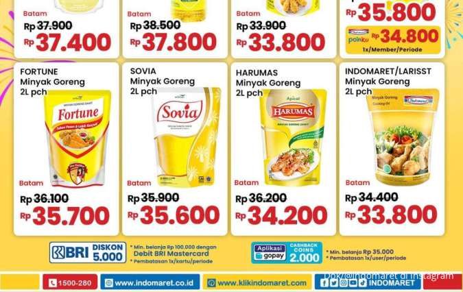 Promo Minyak Goreng di Superindo & Indomaret, Filma & Sania Lebih Murah Sampai Besok