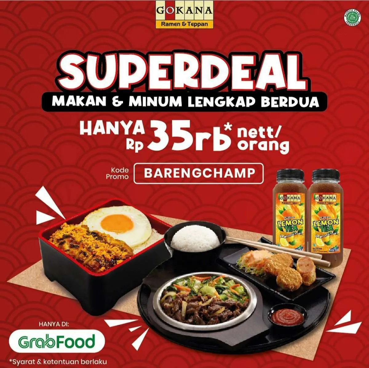 Promo Gokana 9-12 September 2021, Paket Menu Superdeal Rp 70.000 untuk 2 Orang