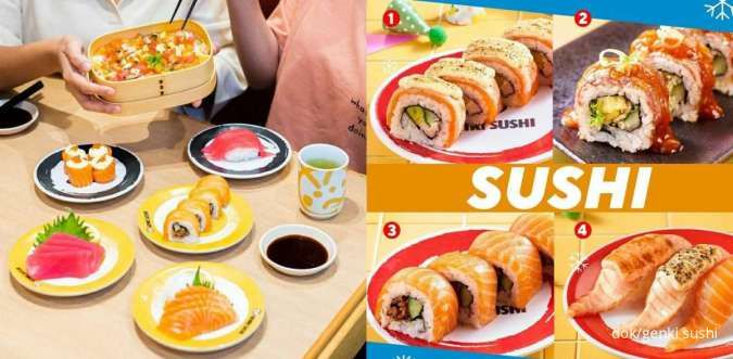 Promo Genki Sushi 2-9 Januari 2024, Aneka Jenis Sushi Cuma Rp 99.000