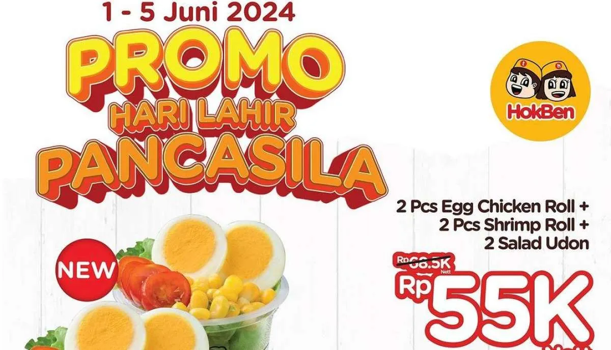 Promo HokBen Spesial Hari Lahir Pancasila Berakhir Besok, Makan Hemat Rp 26.000-an