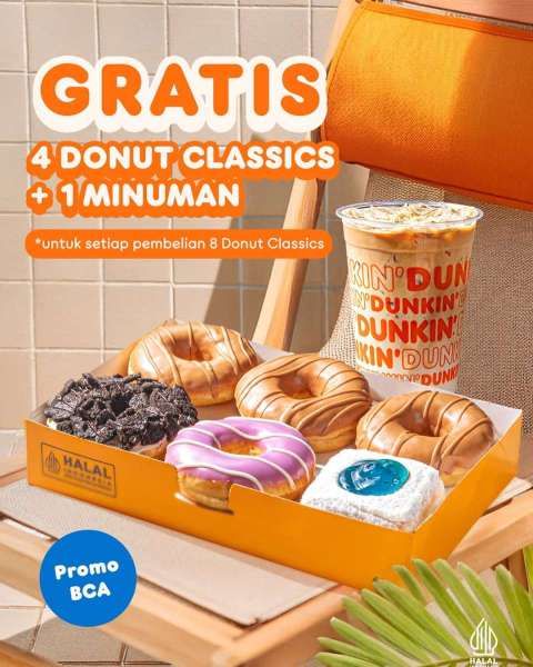 Promo Dunkin dengan BCA Setiap Hari Kamis