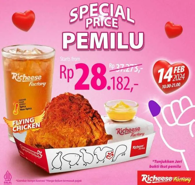Promo Pemilu 2024 di Richeese Factory