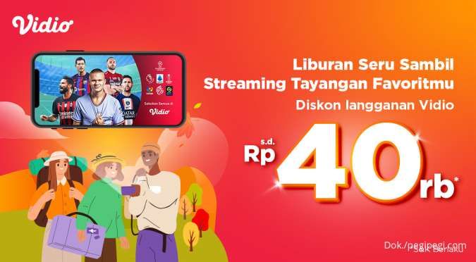 Dapatkan Voucher Langganan Vidio di PegiPegi dengan Minimal Transaksi Rp 400.000