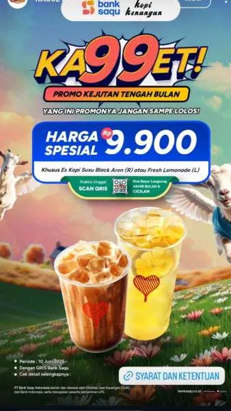 Promo KA99ET Bank Saqu dengan Kopi Kenangan