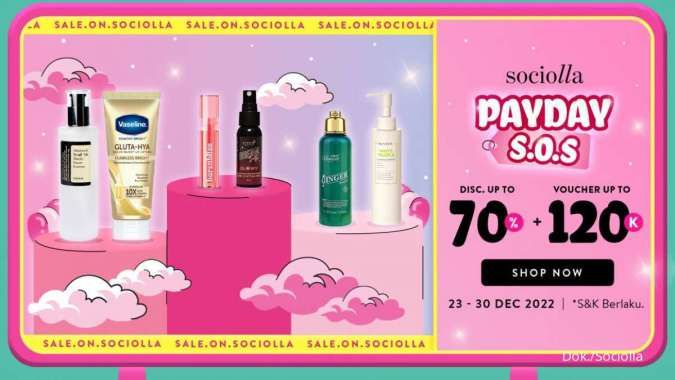 Musim Gajian, Pakai Promo Sociolla Payday untuk Belanja Skincare Diskon sampai 70%