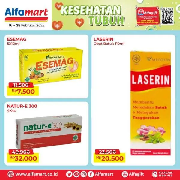 Promo Alfamart Kesehatan Tubuh Periode 16-28 Februari 2022