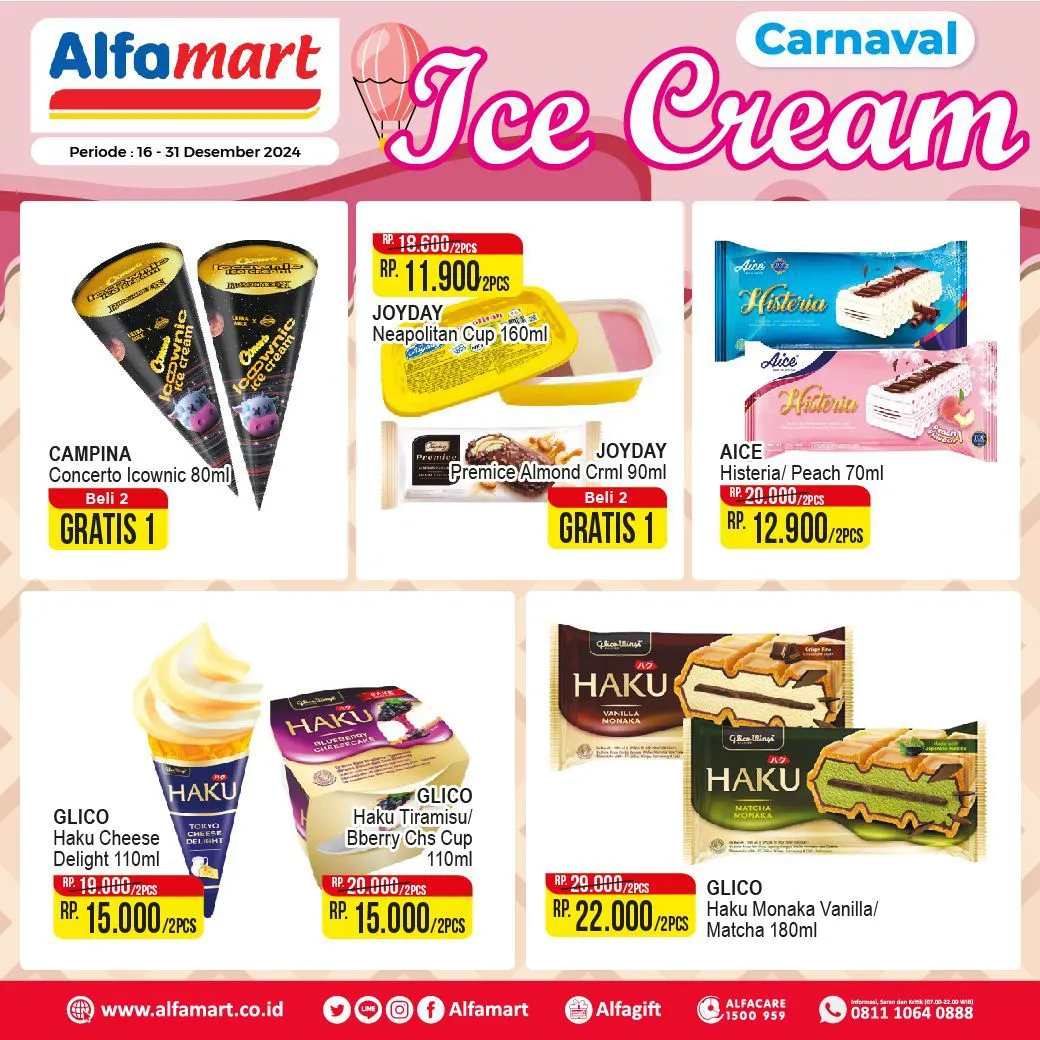 Promo Alfamart Carnaval Ice Cream Periode 16-31 Desember 2024