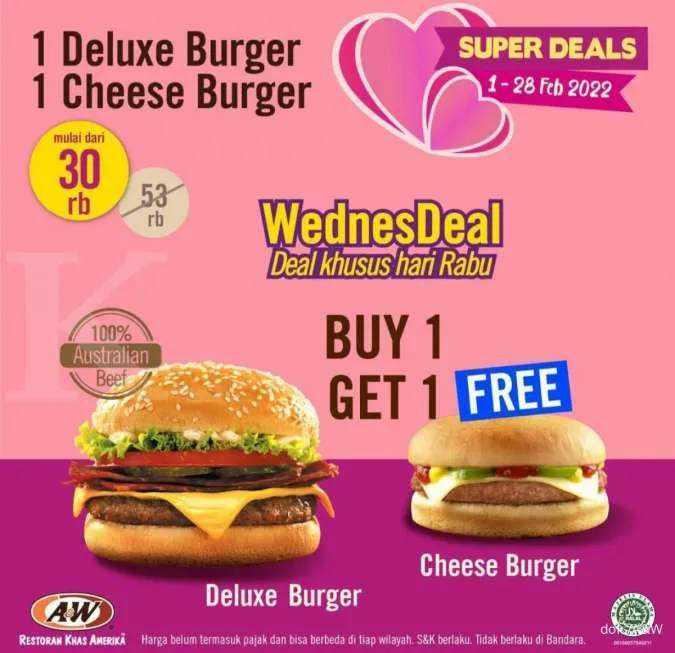 Promo A&W - Paket WednesDeal