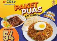 Promo D'cost Paket Puas 4-17 Juli 2025, Nasgor + Sate Mulai Rp 54.000-an Saja