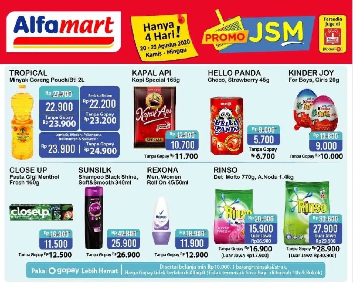 Promo JSM Alfamart 20-23 Agustus 2020, diskonan long weekend!