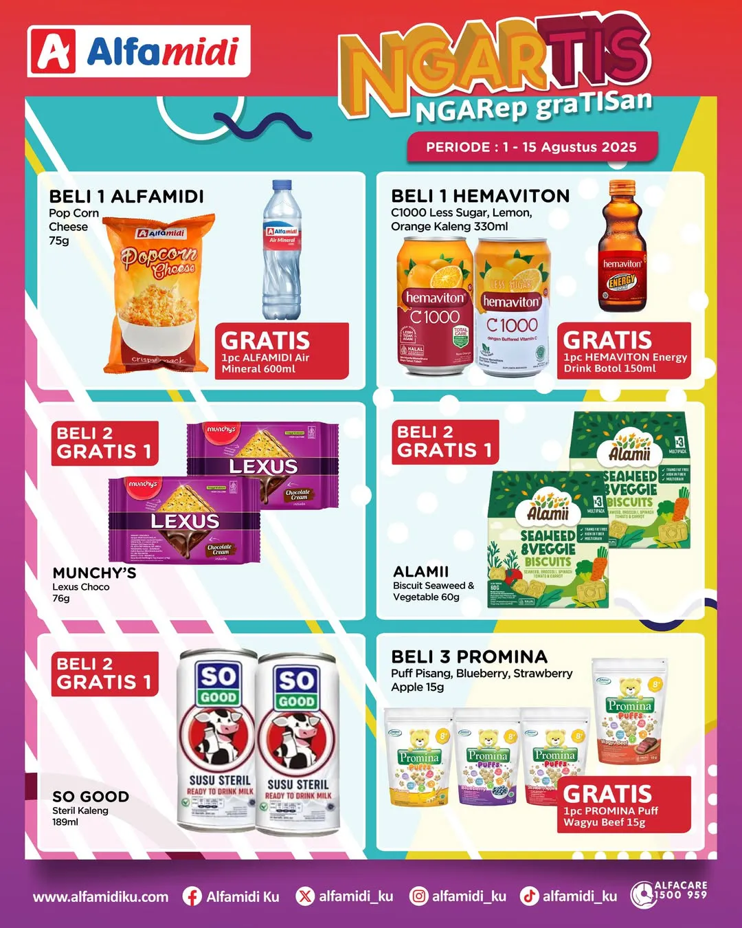 Promo Alfamidi Ngartis (Ngarep Gratisan) Periode 1-15 Agustus 2025