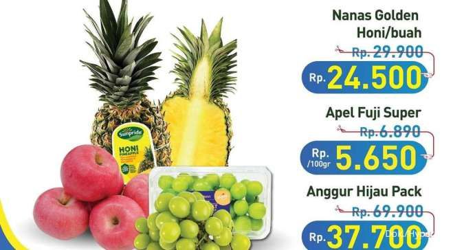 Promo Hypermart Weekday Periode 27-29 Agustus 2024, Anggur Hijau Diskon Rp 32.200