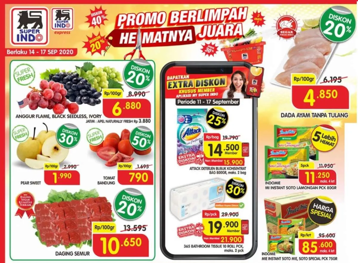 Katalog promo Superindo hari ini 17 September 2020, terakhir diskonan!
