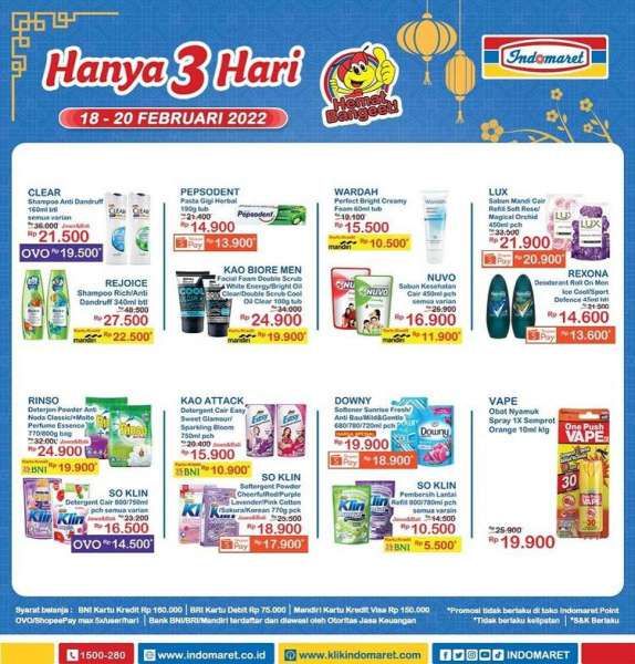 JSM Indomaret Promo Only 3 Days From 18-20 February 2022