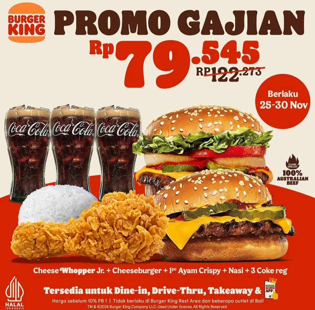 Promo Burger King Gajian