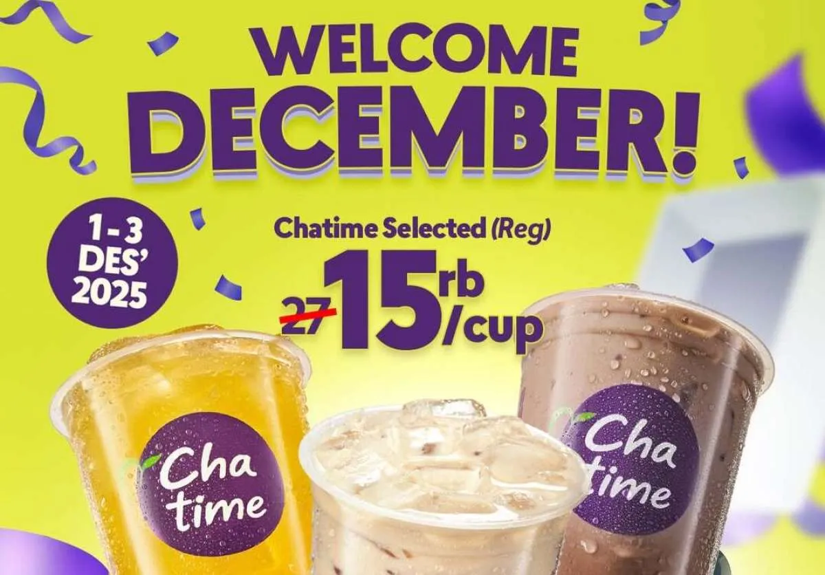 Promo Chatime Welcome December: 3 Varian Turun Harga Jadi Rp 15.000 Cuma 3 Hari