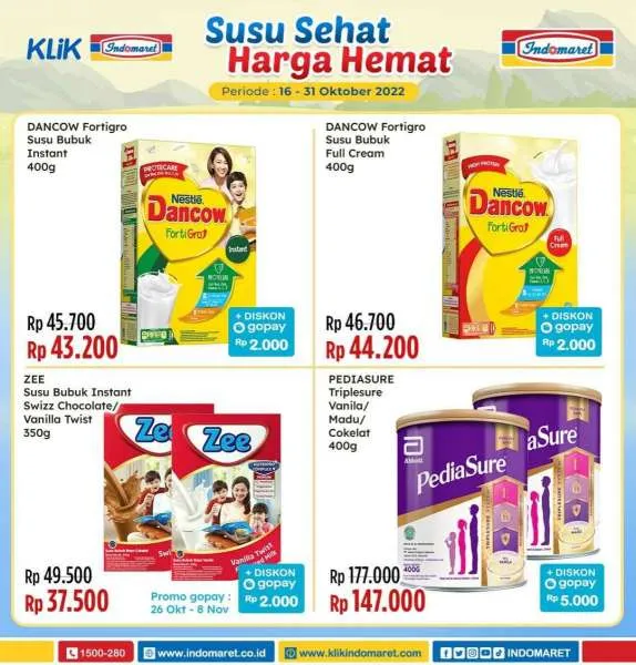 Promo Indomaret Susu Sehat Harga Hemat Periode 16-31 Oktober 2022