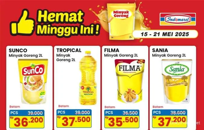 Promo Minyak Goreng di Indomaret Periode 15-21 Mei 2025, Filma 2 Liter Paling Murah