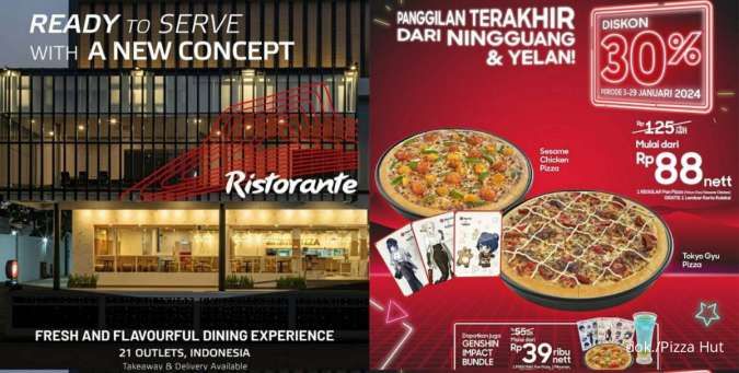 Promo Pizza Hut Ristorante 2024: Gourmet Menu-Diskon 30% bersama Genshin Impact