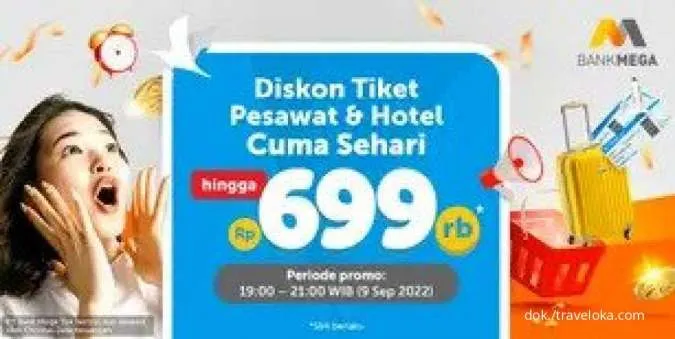 Promo Kartu Kredit Bank Mega 2022, Ada Flash Sale Produk Traveloka Rp 601.010
