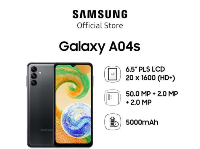 Samsung A04s: Harga dan Spesifikasi, Januari 2024