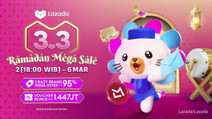 Mulai Hari Ini, Lazada 3.3 Ramadan Mega Sale Tawarkan Diskon hingga 95%