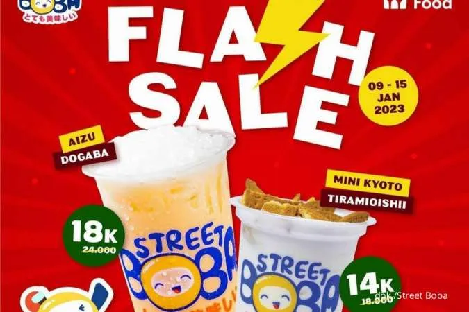 Promo Street Boba Flash Sale 9-15 Januari 2023, Serba Diskon Minuman di Jam Terbatas