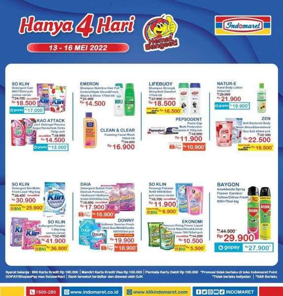 JSM Indomaret Promotion Only 4 Days From 13-16 May 2022