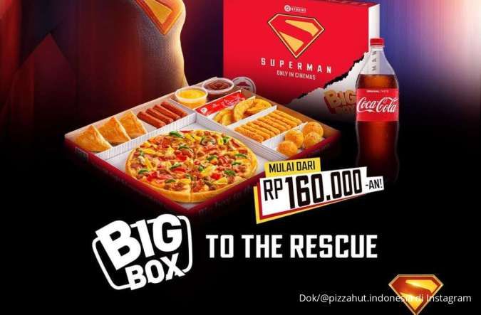 Promo Pizza Hut dan Superman 2025, Big Box Harga Spesial Hanya di Pulau Jawa
