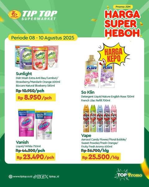 Promo JSM Tip Top 8-10 Agustus 2025