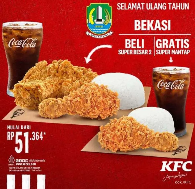 Promo KFC HUT Kota Bekasi 10 Maret 2023