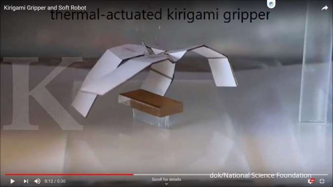 Kirigami menginspirasi ilmuwan merancang struktur soft robot