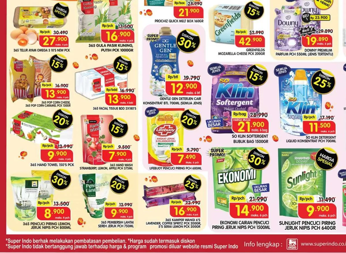 Promo Superindo Weekday 22-25 September 2025, Ekonomi & Gentle Gen Diskon 30%
