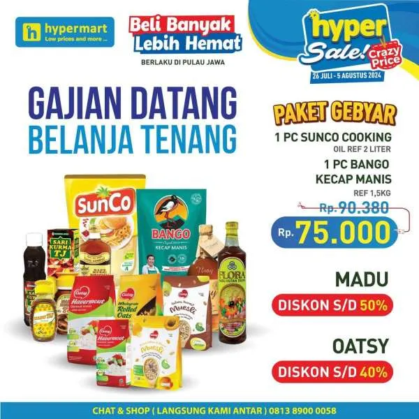 Promo Hypermart Beli Banyak Lebih Hemat Periode 26-31 Juli 2024