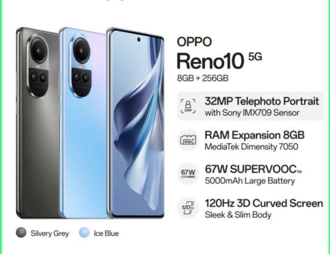 OPPO Reno 10 5G: Update Harga Mei 2024 dan Spesifikasi Lengkapnya