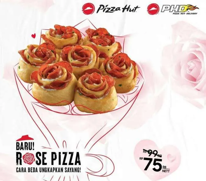 Promo Pizza Hut Spesial Valentine, Menu Baru Rose Pizza