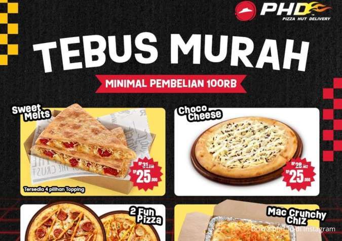 Promo Pizza Hut Delivery Tebus Murah Januari, Bigzilla Sampai Melts Mulai Rp 20.000