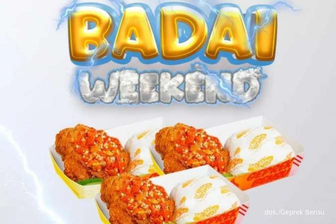 Promo Geprek Bensu Weekend, Diskon Hemat 3 Paket Nasi Ayam Edisi 21-23 Oktober 2022
