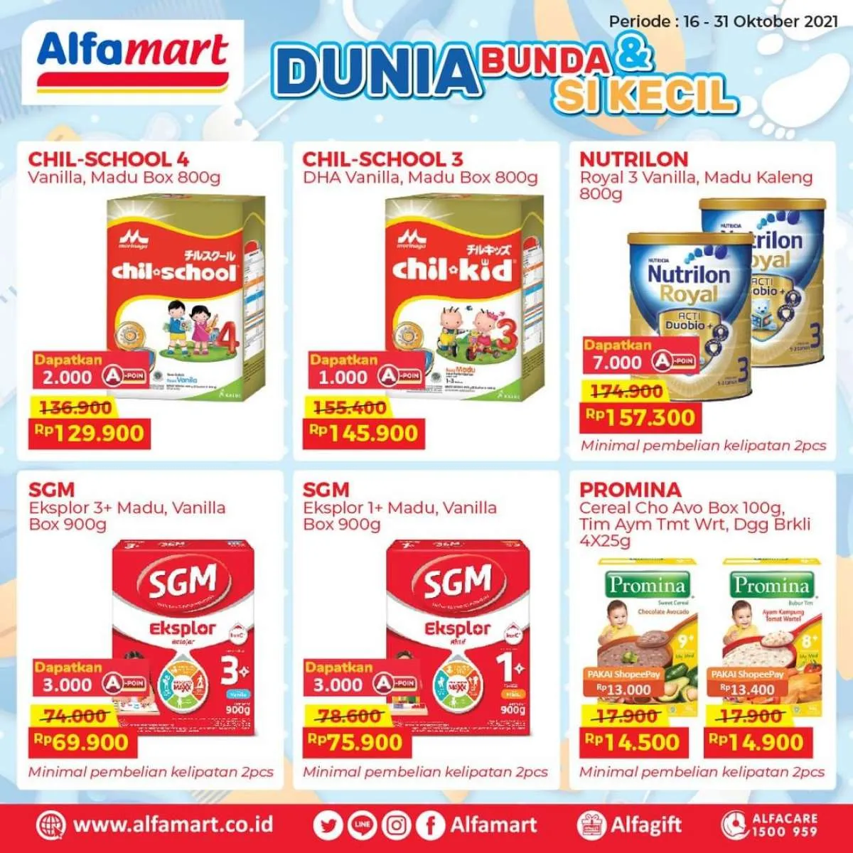 Promo Alfamart Edisi Dunia Bunda dan Si Kecil, Bisa Belanja Hemat Kebutuhan Susu Anak
